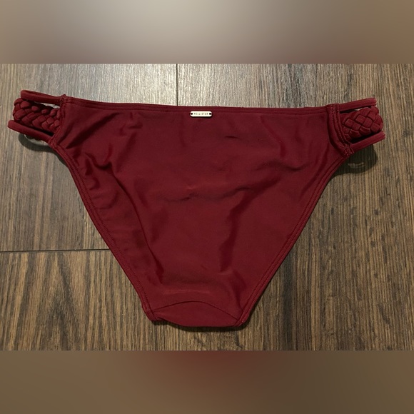 Junior’s Hollister Burgundy Braided Waist Swim Bottom XS - Picture 7 of 9